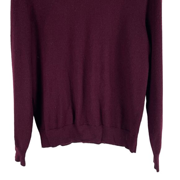 Club Room Merino Wool Blend V Neck Long Sleeve Sweater Burgundy Size M - Picture 4 of 8